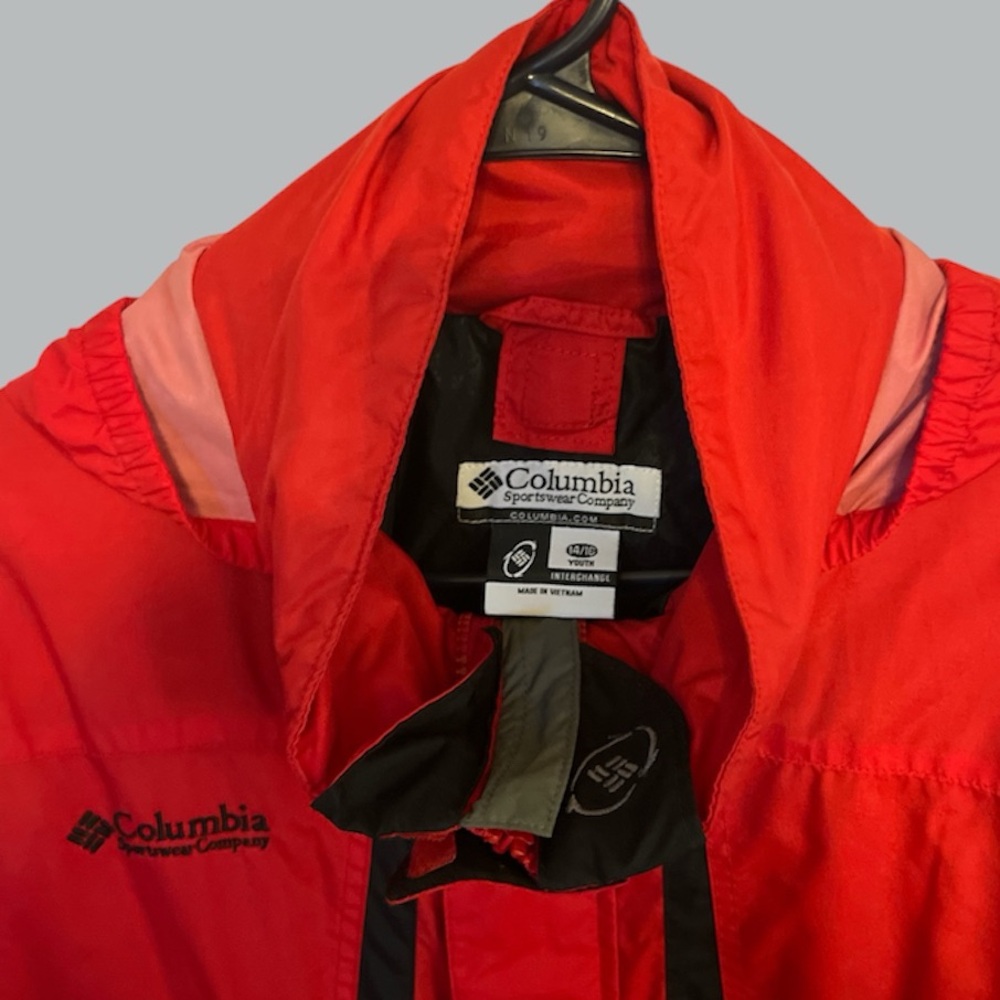 Columbia Red  Hoodie Jacket YOUTH 14 - Picture 2 of 5